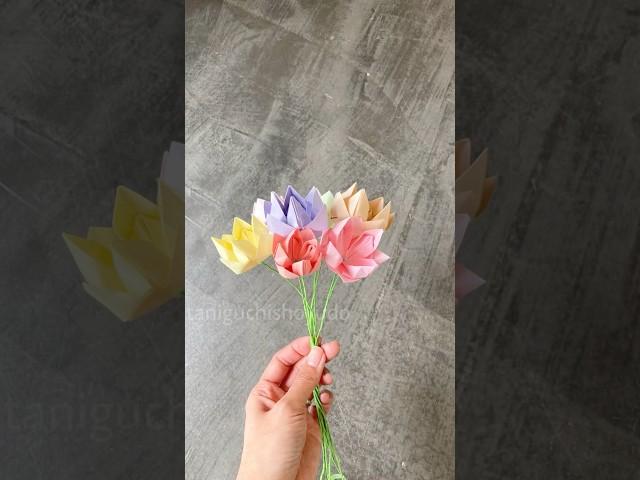 折り紙 お花の折り方 ブーケ 母の日 origami how to make paper flower bouquet Mother’s Day