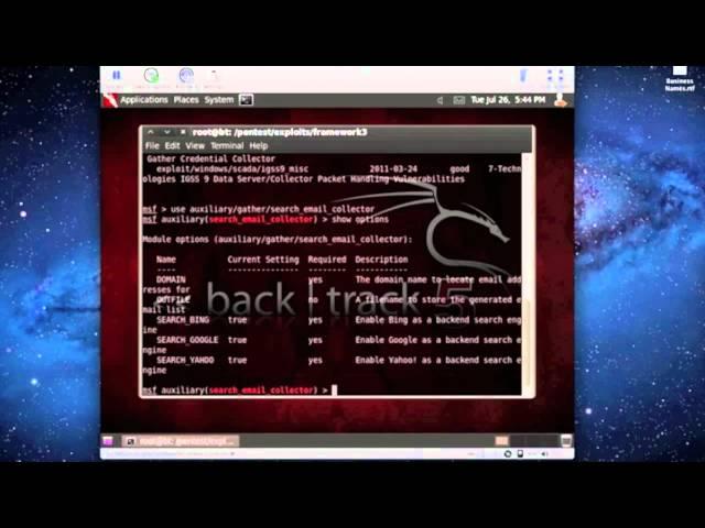 Backtrack 5 - Email Collector