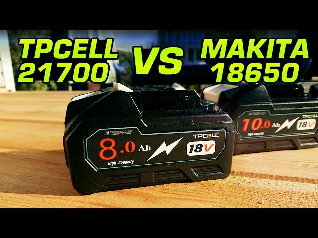 Мощные аккумуляторы TPCELL 21700 с Алиэскспресс. Сравнение с оригинальными акб Makita 18v
