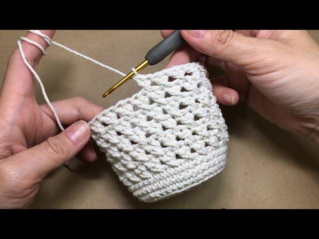 Crochet a water bottle tutorial, new design, easy pattern for beginner. Sub Eng. ASMR