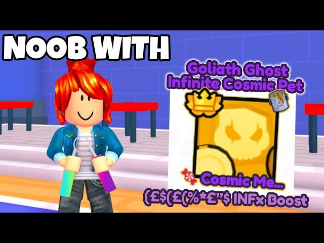 Starting Over as NOOB with NEW STRONGEST COSMIC PET in Arm Wrestling Simulator! (Roblox)