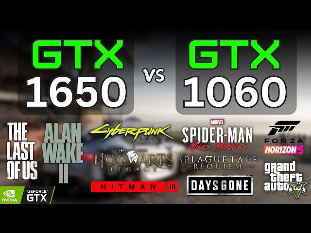 GTX 1650 vs GTX 1060 Tested in 15 Games (2024) | 1080p