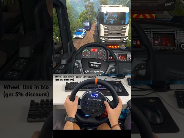 Euro truck simulator 2 gameplay with NEW Cammus C5 Steering Wheel #shorts