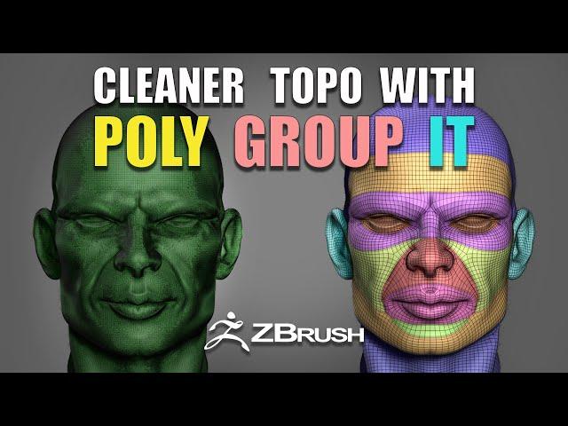 Cleaner Topology with Poly Group It - Zbrush 2021
