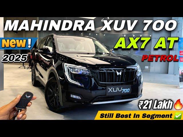 2025 Mahindra XUV 7OO AX7 AT Petrol Black Walkaround Review  | XUV 7OO AX7 AT Petrol 7 Seater 