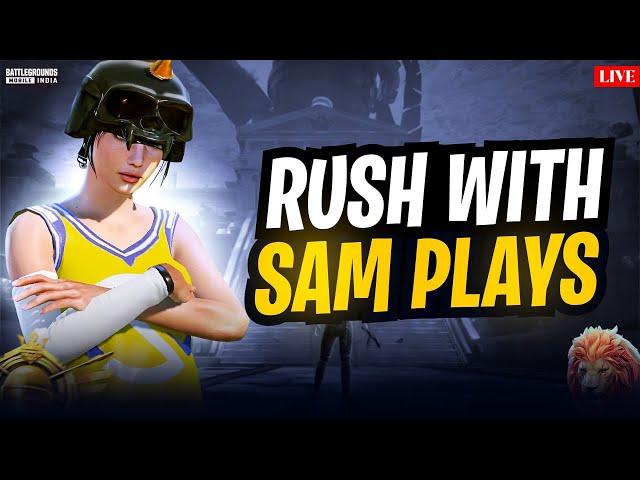 BGMI RANK PUSH WITH SAM | 5RP GIVEAWAY ON 1K SUBSCRIBER | SAM PLAYS YT