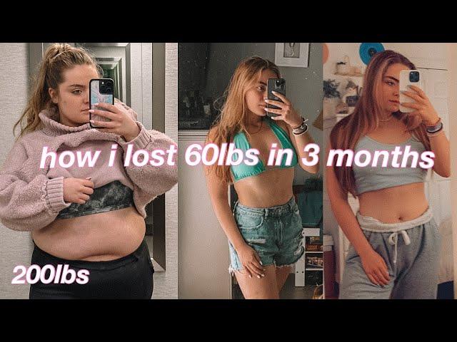 HOW I LOST 60+ POUNDS IN 3 MONTHS: my weight loss transformation from 201lbs *with photos*