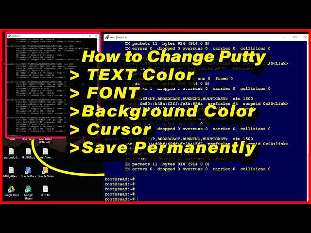 How do I change permanently the color scheme on PuTTY?