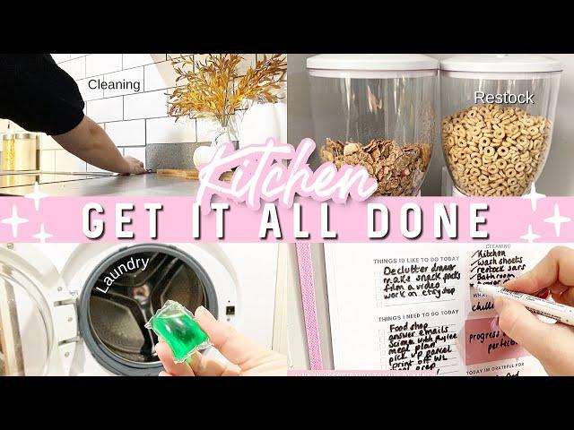 CLEAN WITH ME 2022 | KITCHEN REFILL & ORGANISATION | + RECIPE#getitalldone