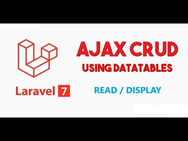 Laravel Ajax Datatables crud Operations - Display Data in hindi.