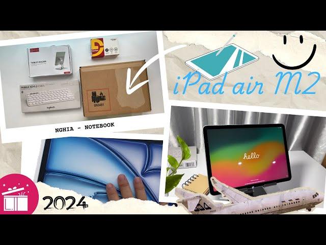  iPad Air 2024 11-inch M2 (Blue) Unboxing and Accessories Setup