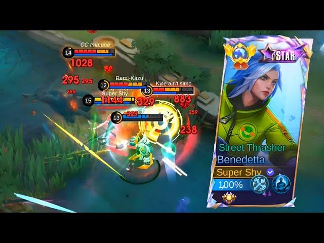 HOW TO DEAL THIS ANNOYING TANKY HERO IN EXP LANE USING BENEDETTA!!  | MOBILE LEGENDS