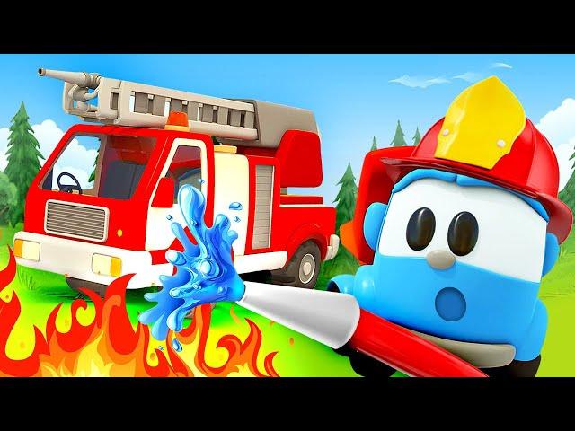 Sing with Leo! Car Cartoons for kids & Baby songs. The Fire Truck song for kids & vehicles for kids.