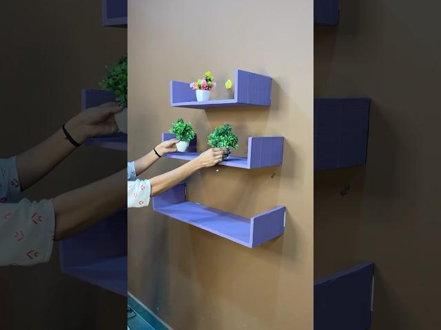 Aesthetic Cardboard Wall Shelf #short #youtubeshort #reel #viral #trending #diy #cardboardcrafts