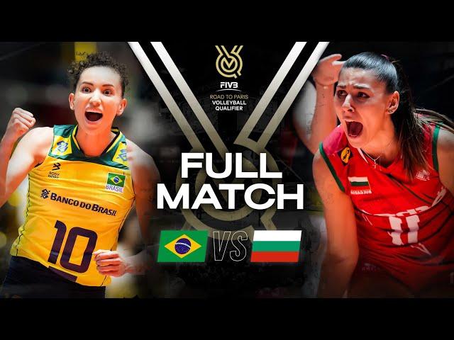  BRA vs  BUL - Paris 2024 Olympic Qualification Tournament | Full Match - Volleyball