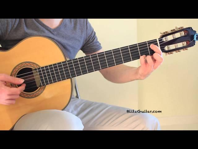 Lagrima Francisco Tarrega Classical Guitar Lesson with Tab