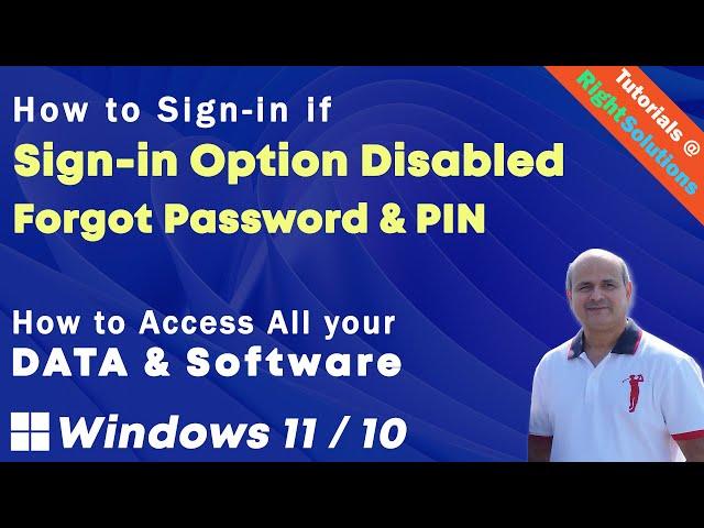 How to sign-in IF "This sign-in option is disabled" or "Forgot PIN" is NOT showing in Windows 11/10