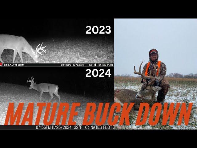 Mature Buck Down | MO Rifle Buck Harvest | Snow Hunt