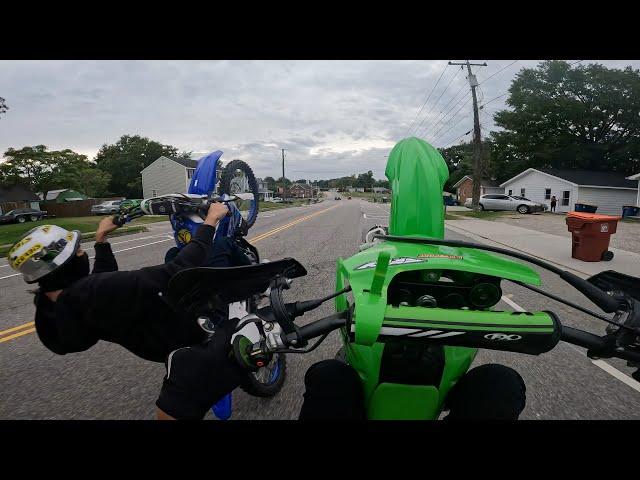 DIRTBIKES TAKES OVER THE CITY INSANE WHEELIES! *CRAZY KX112 TUNE* |112TERRY