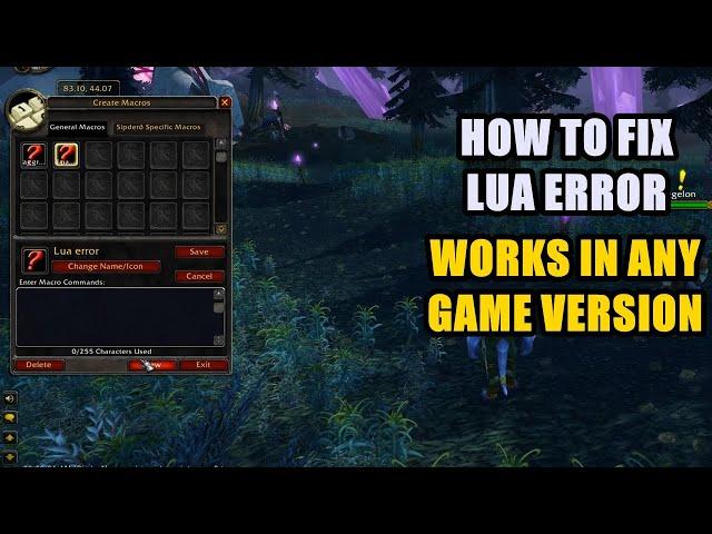 How to Fix Lua Error in WoW