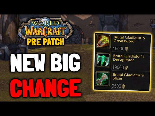 Huge PvP Gear Update on the WOTLK Pre Patch Servers