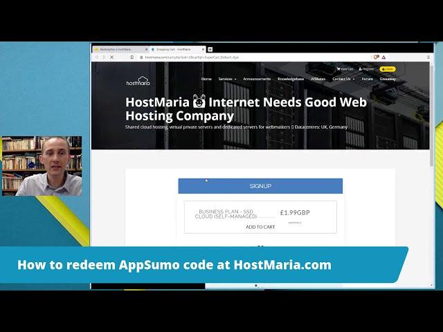 HostMaria  - How to redeem your AppSumo code