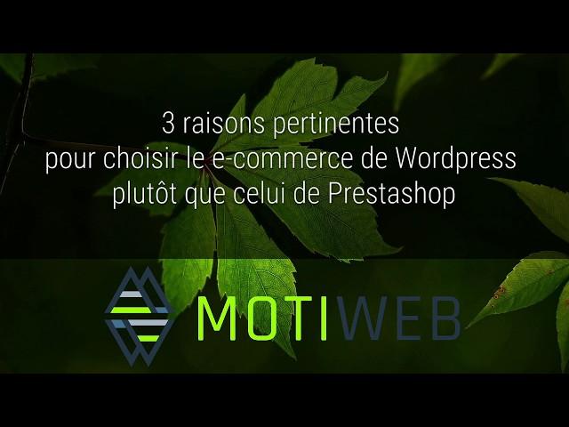 GUIDE COMPLET MOTIWEB migrer un produit Prestashop vers Woocommerce