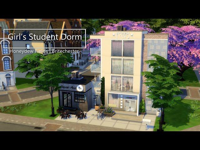 Girl's Student Dorm | The Sims 4 | Stop Motion Build | No CC