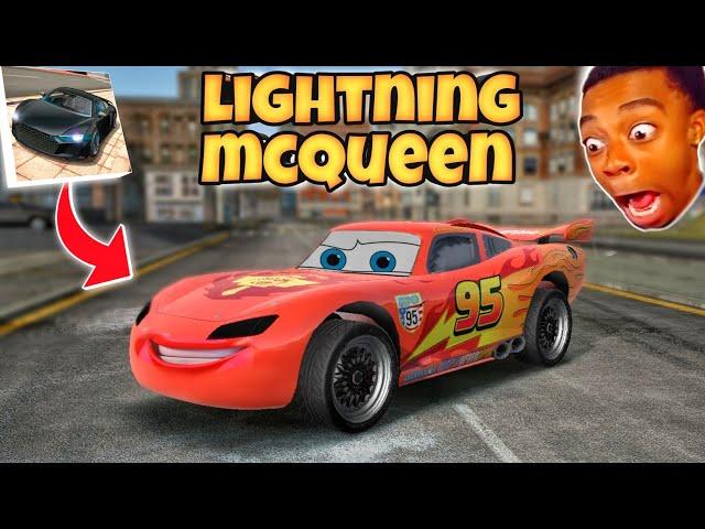 Lightning McQueen in Extreme car driving simulator