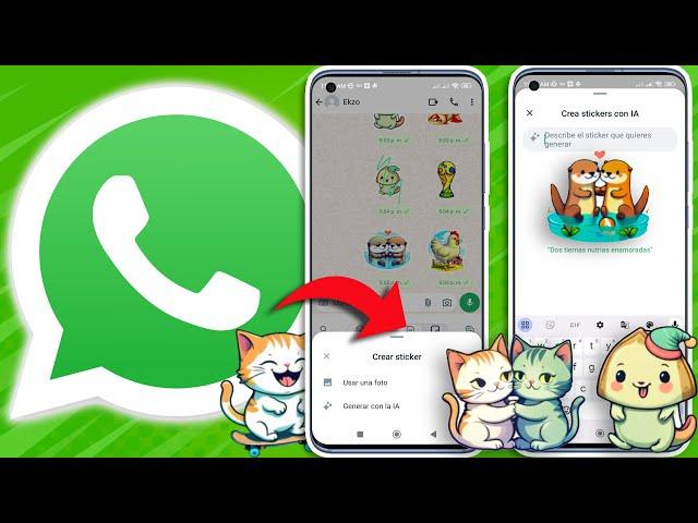 ►Como Crear Stickers para WhatsApp con INTELIGENCIA ARTIFICIAL / NUEVA FUNCION de WhatsApp Android