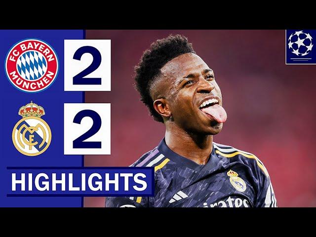 Bayern Munich vs Real Madrid (2-2) HIGHLIGHTS: Vinicius 2x, Kane & Sane GOALS!