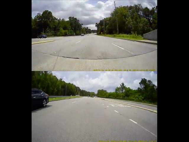 Blueskysea A12 Motorcycle Dash Cam Test - Vertical Stacked