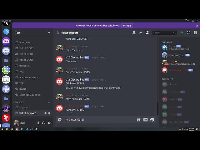 Discord.JS Version 12 Tutorial - Ep. 13 - Kick Command in Discord.JS v12!