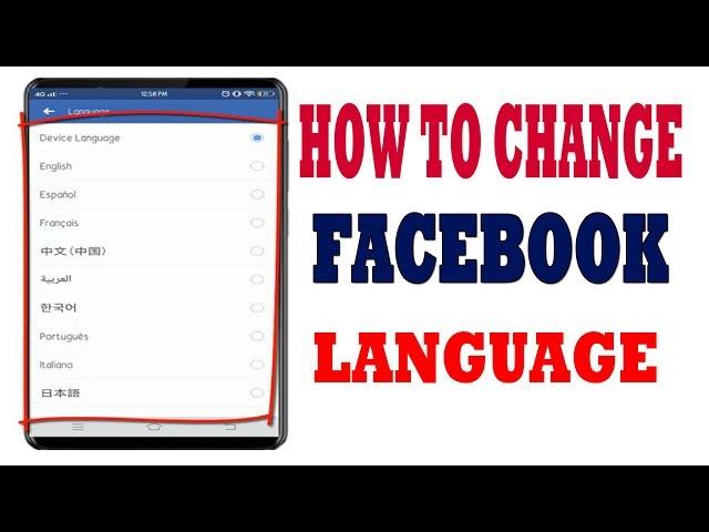 How to Change Facebook App Device Language in Android | iPhone