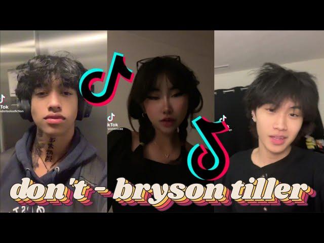i don't know what to say, but what a shame ~ don't  bryson tiller  tiktok compilation
