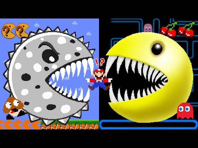 Super Mario Bros. But Everything Mario Jumps on Turns to PACMAN? | ADN MARIO GAME