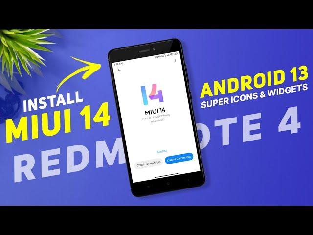 Install MIUI 14 On Redmi Note 4 | Android 13 | How To Repartiton | Full Installation Guide