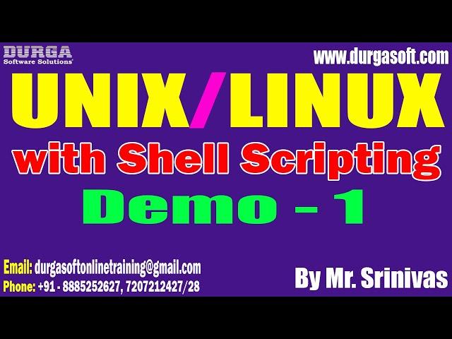 UNIX/LINUX tutorials || Demo - 1 || by Mr. Srinivas On 12-12-2023 @8PM IST