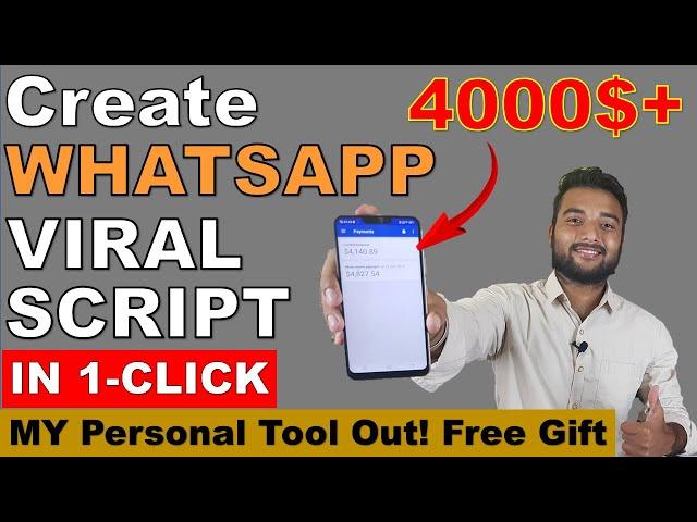 How to Create Any WhatsApp Viral Script in 1 Click | Earn $4000+ from Adsense or Without Adsense