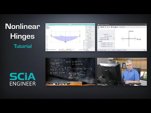 SCIA Engineer Tutorial: Nonlinear Hinges on 1D Members - Tutorial with an example