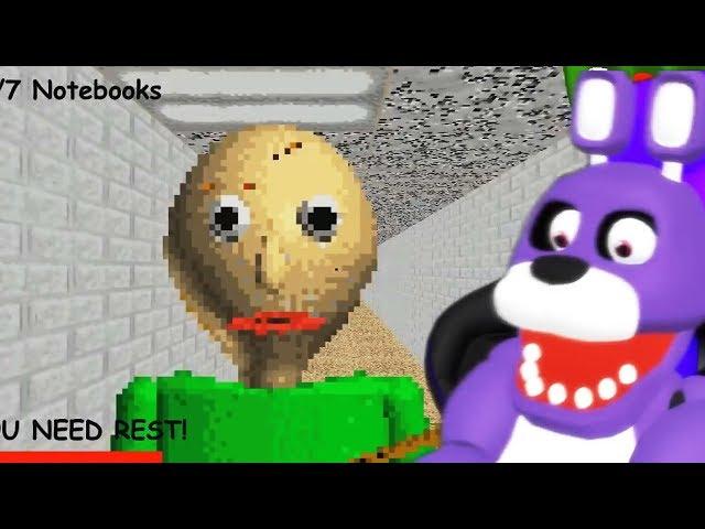 FNAF Bonnie Plays Baldi's Basics in Education and Learning Game