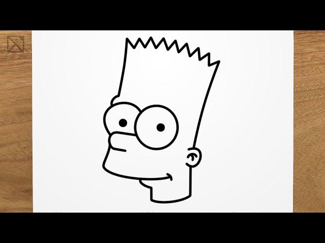 How to draw BART SIMPSON step by step, EASY