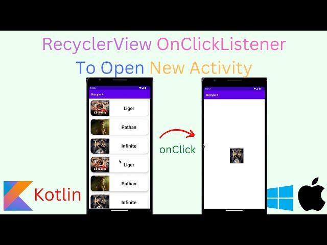 Recycler view with item click listener