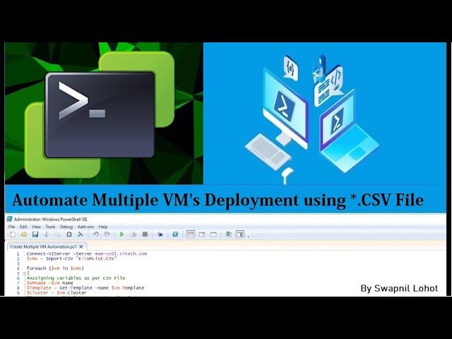 PowerCLI Automate multiple Virtual Machines Creation in vCenter using CSV file