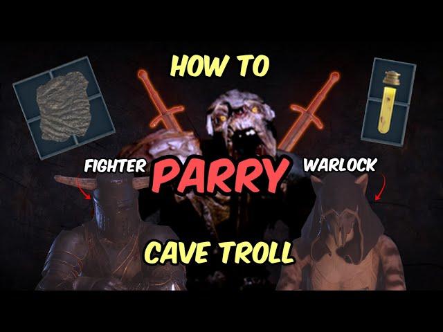 How to Parry Cave Troll with Longsword (Warlock and Fighter) | Dark and Darker