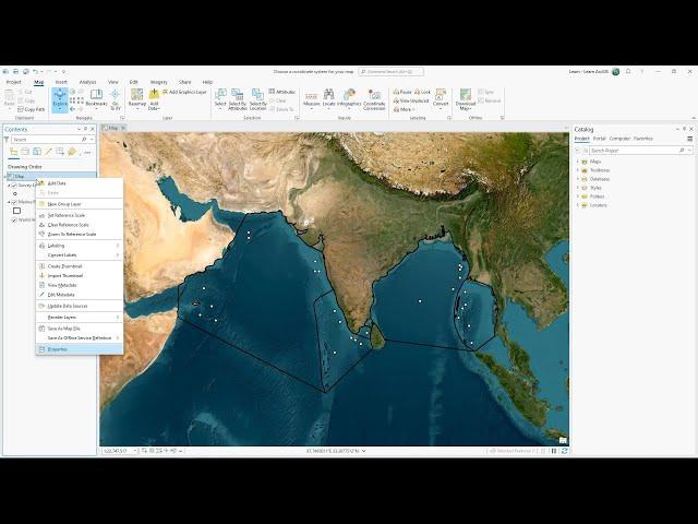 Pick a coordinate system from the layers in your map in ArcGIS Pro