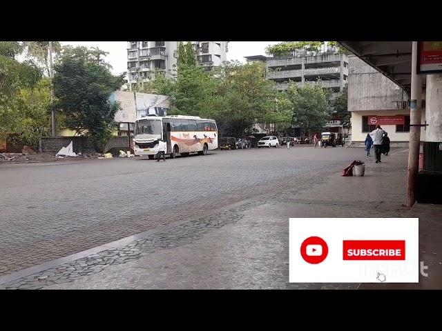 MSRTC SHIVSHAHI BUS ENTERING KHOPAT THANE ST STAND  #Khopat #Thane #ST #MSRTC #travel