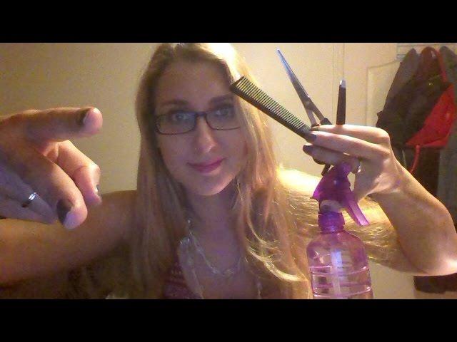 ASMR Hair Cut Role Play, Corte de Pelo en Español - hand movements, tongue clicks, acento