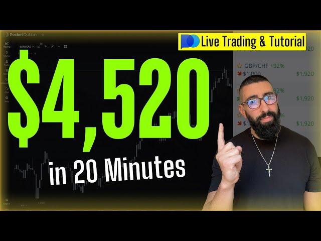 REAL 1 Min. STRATEGY with NO INDICATORS for BINARY OPTIONS | LIVE on POCKET OPTION