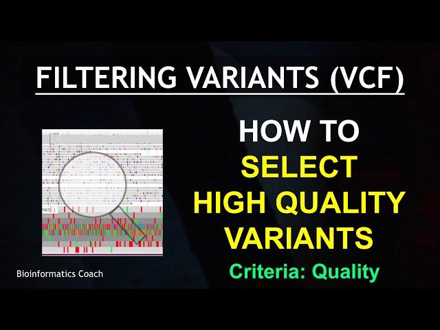 How to Filter High Quality  Variants using BCFTOOLS | VCF files